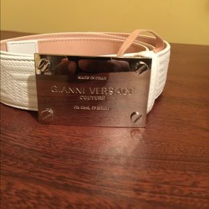 Authentic Men’s white Versace belt